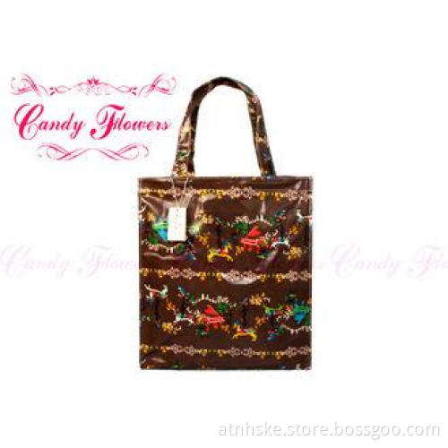 Vintage Waterproof PVC Printed Reusable Shopping Bags with